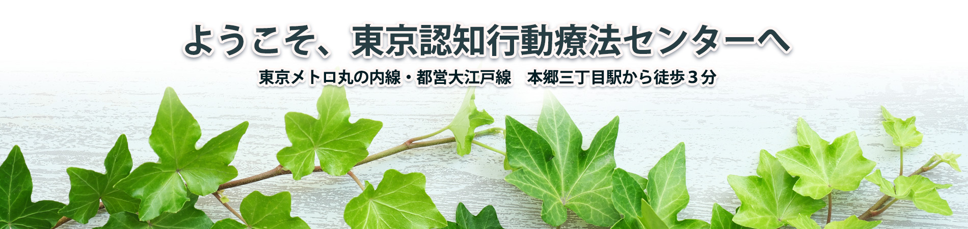 ようこそ、東京認知行動療法センターへ
